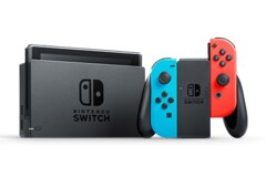 Nintendo Switch Console (Model HAC-001, Red/Blue  Joycon, JoyCon Straps & Grip, Dock, HDMI & Power Cables, Minor Screen Wear)